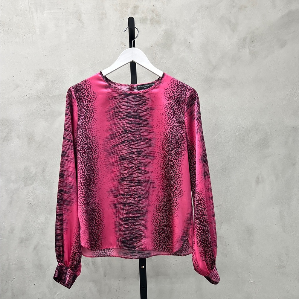 Pink Patterned Women's Top
